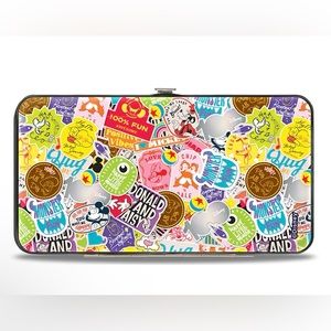 Buckle-Down Hinged Wallet Disney 100 Movie Character Poses and Quotes Collage